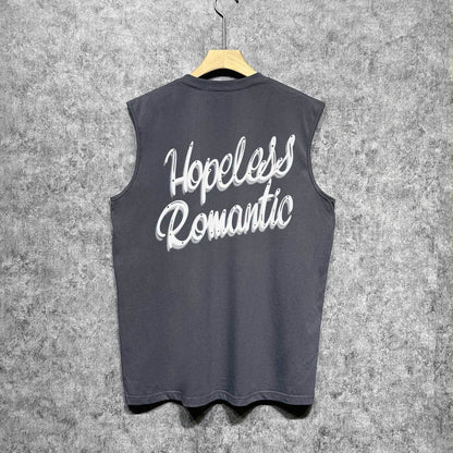 Amiri tank top heart wolf head printing