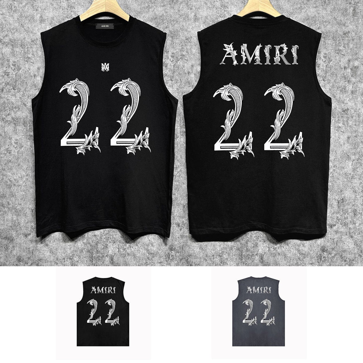 Amiri tank top digital vine printing