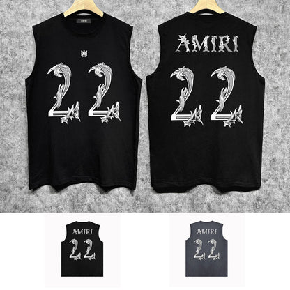Amiri tank top digital vine printing