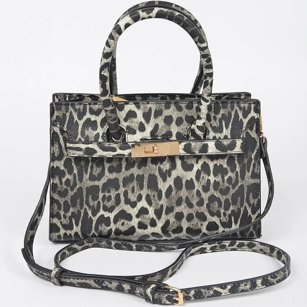 Faux Leo Medium Tote Bag
