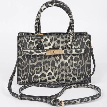 Faux Leo Medium Tote Bag