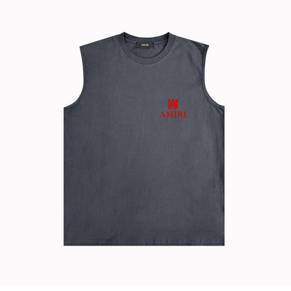 Amiri tank top small spider letter horizontal stripprinting