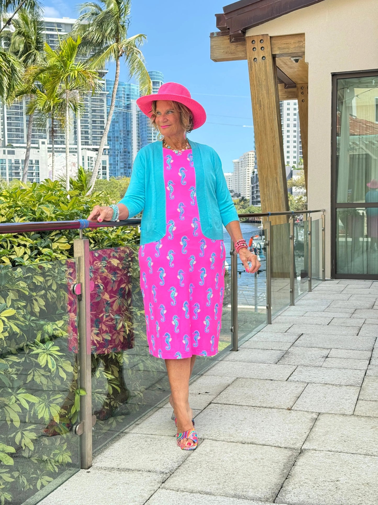 LULU B SEAHORSE BAY MIDI SHIFT MAXI DRESS