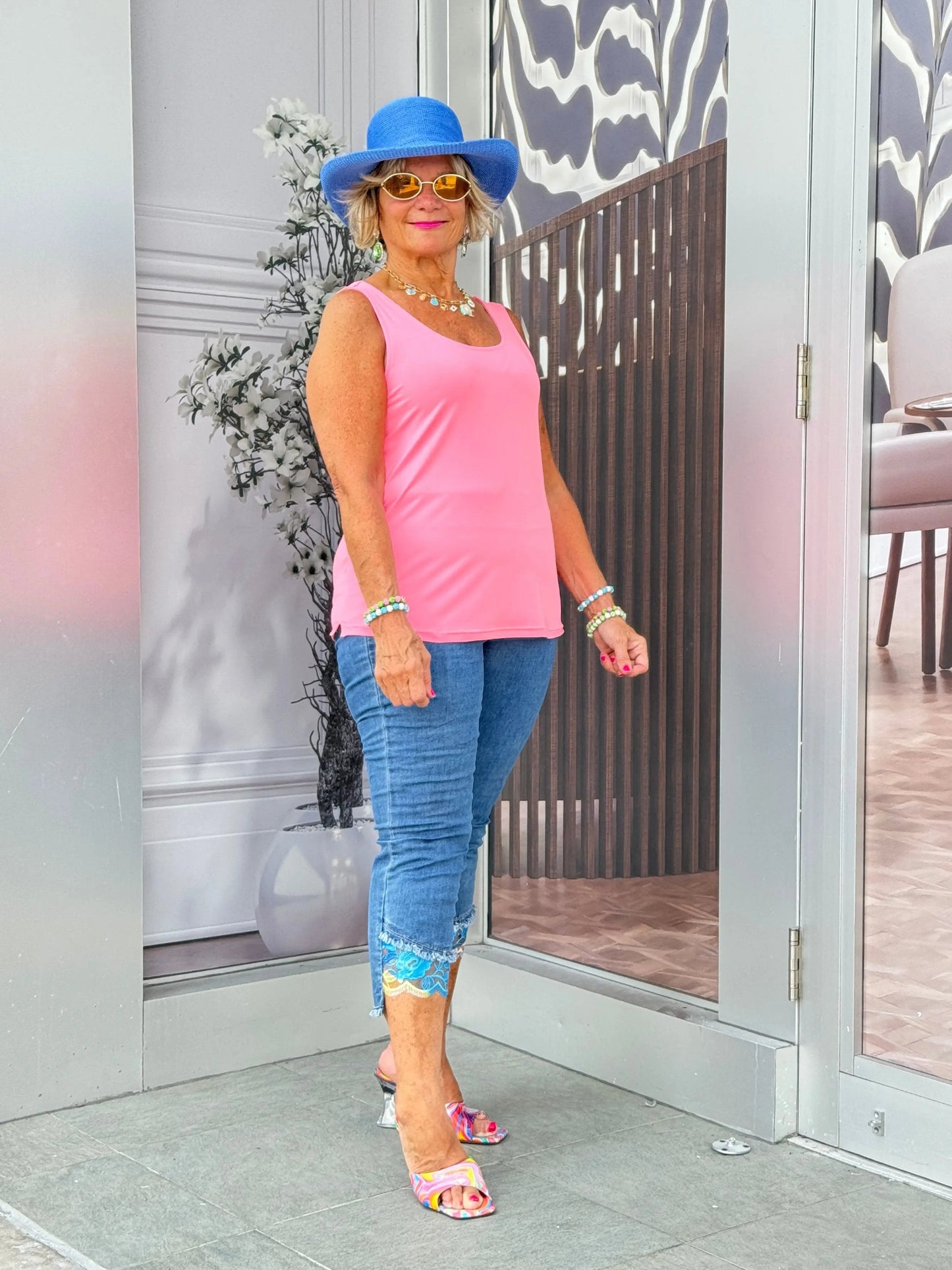LULU-B  CLEAR CORAL SPANK TANK