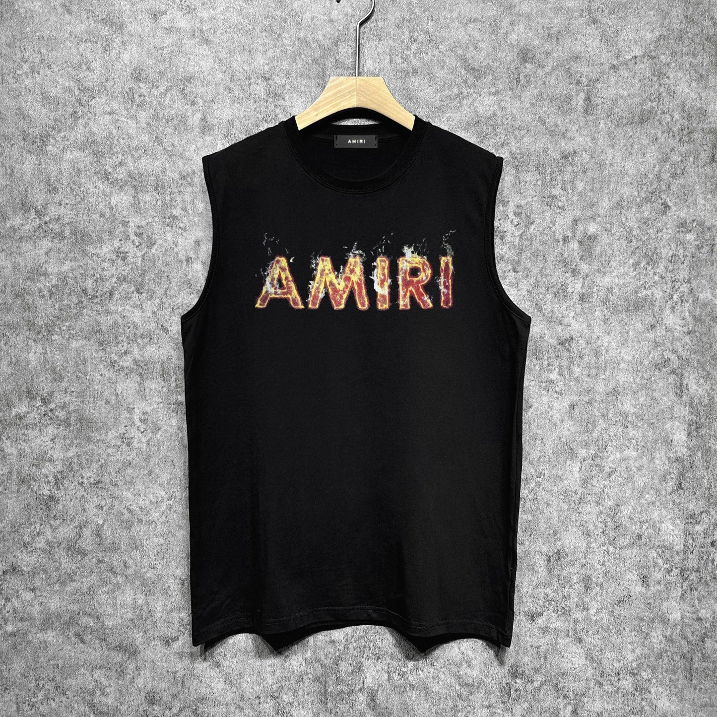 Amiri tank top flame letterprinting