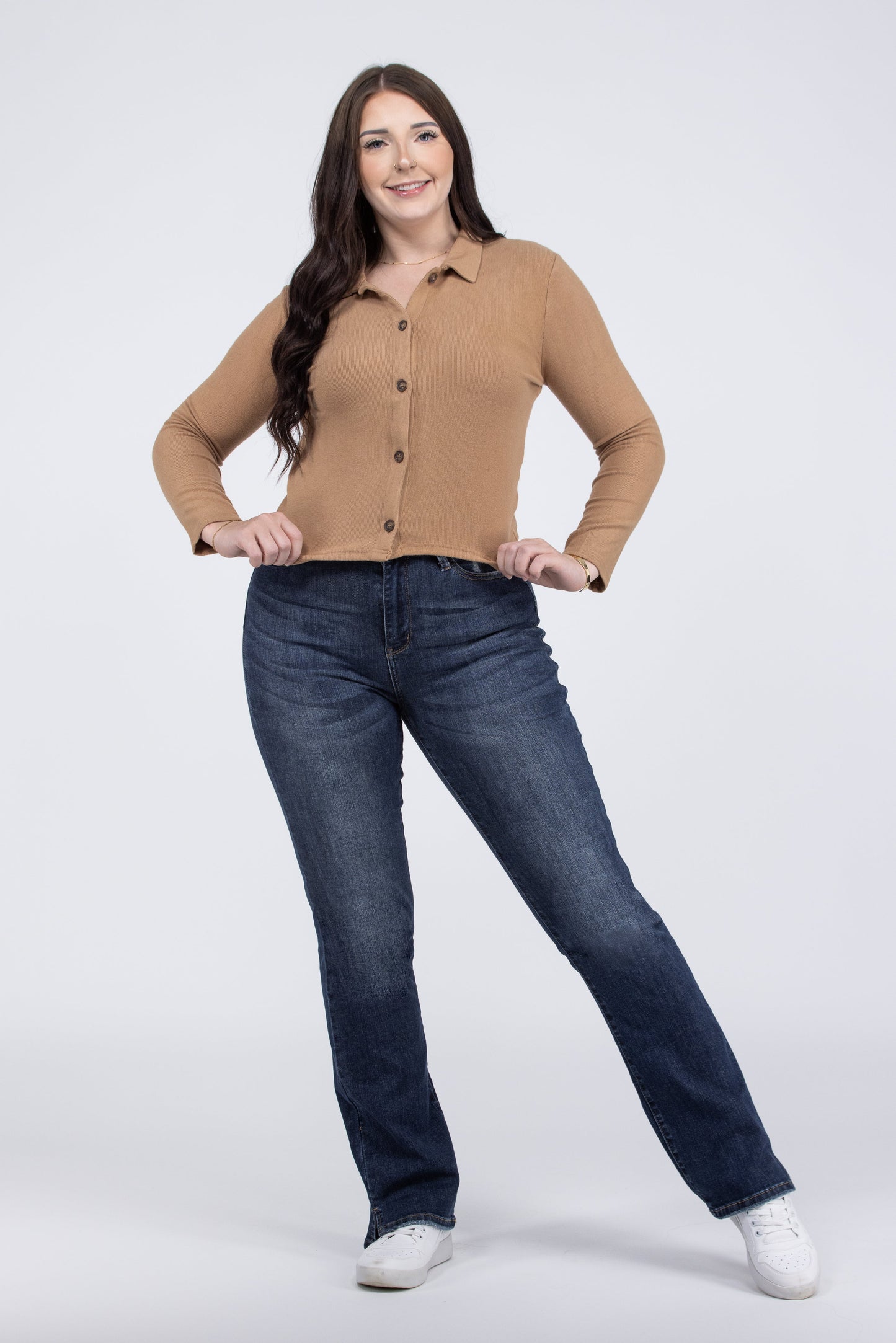 Sweetheart Women's Brushed Knit Long Sleeve Top