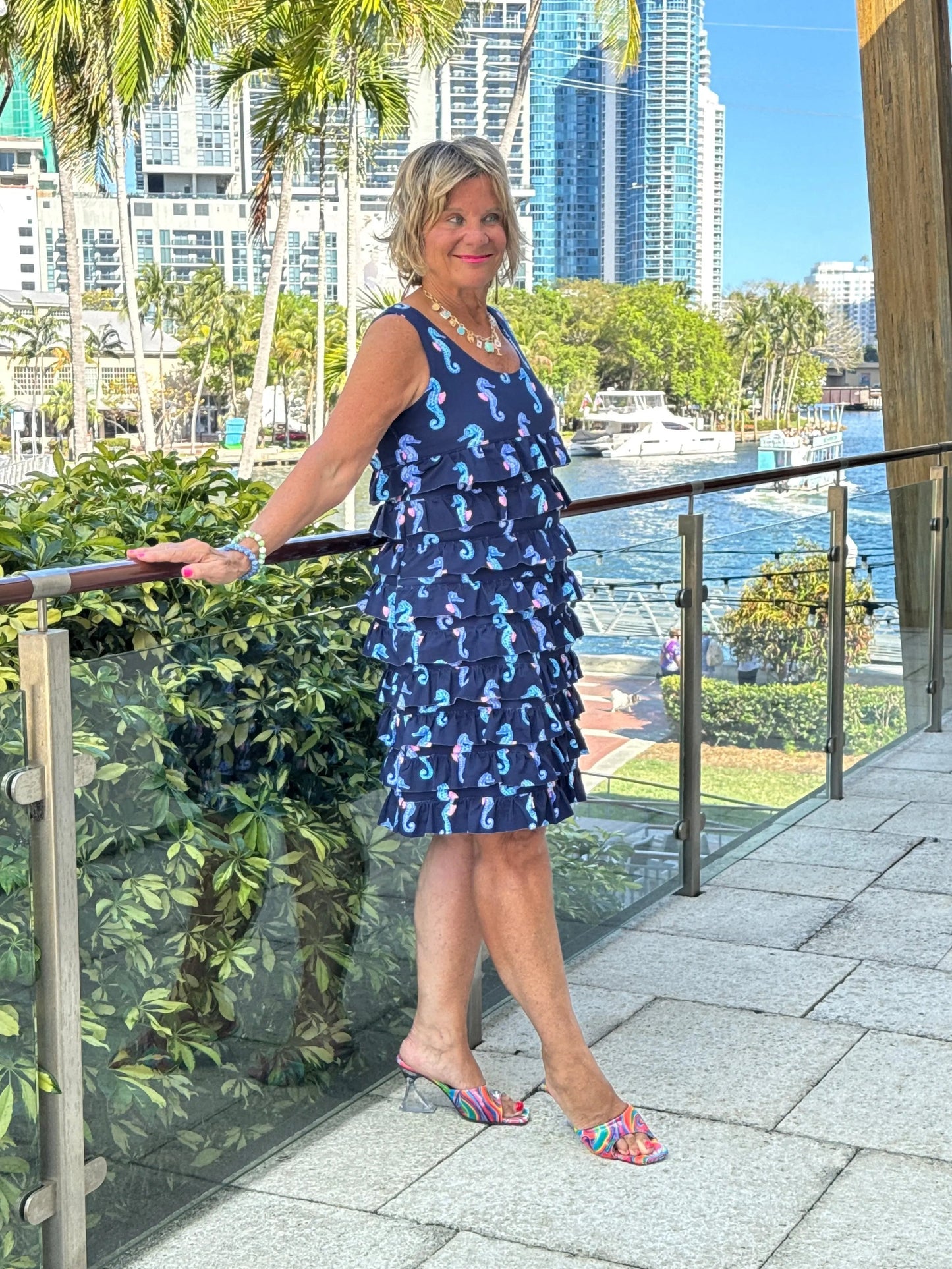 LULU B MIDNIGHT REEF CHA CHA DRESS