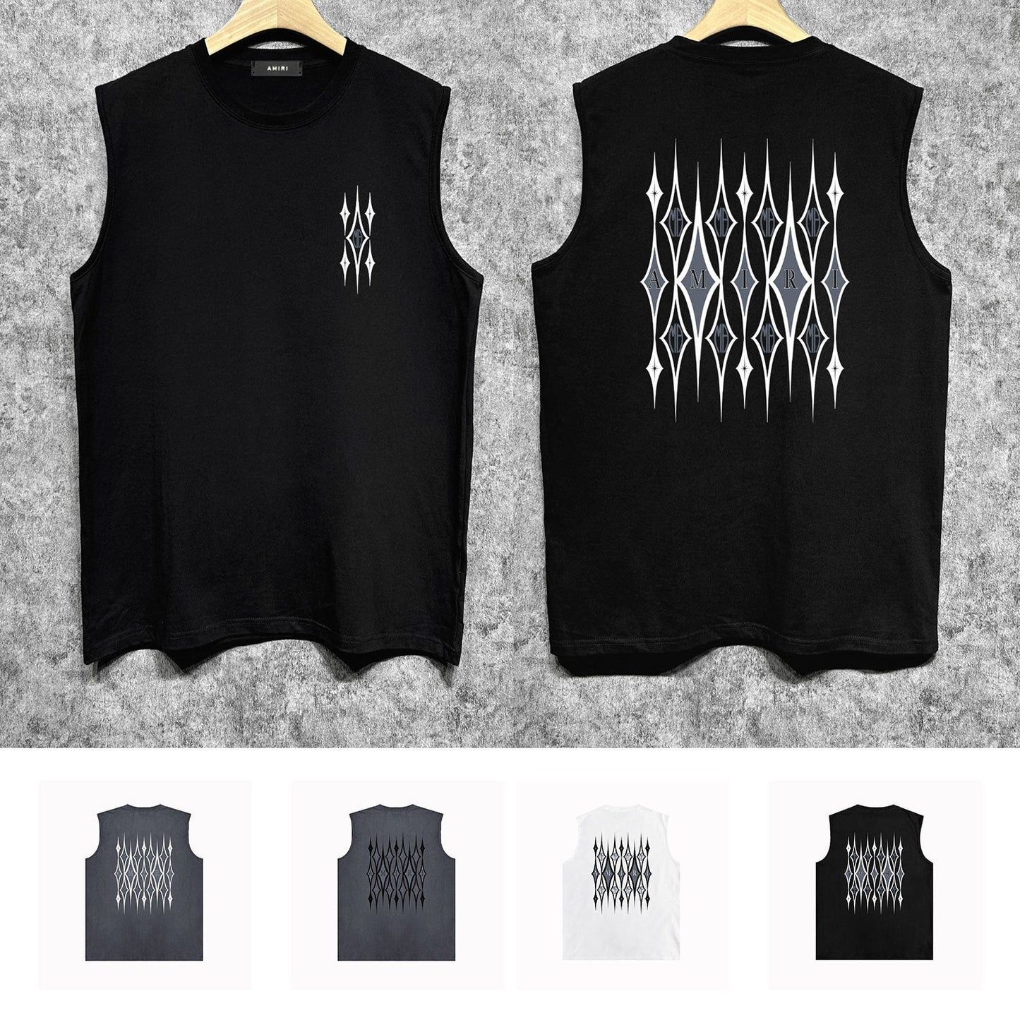 Amiri tank top retro geometric graphic printing