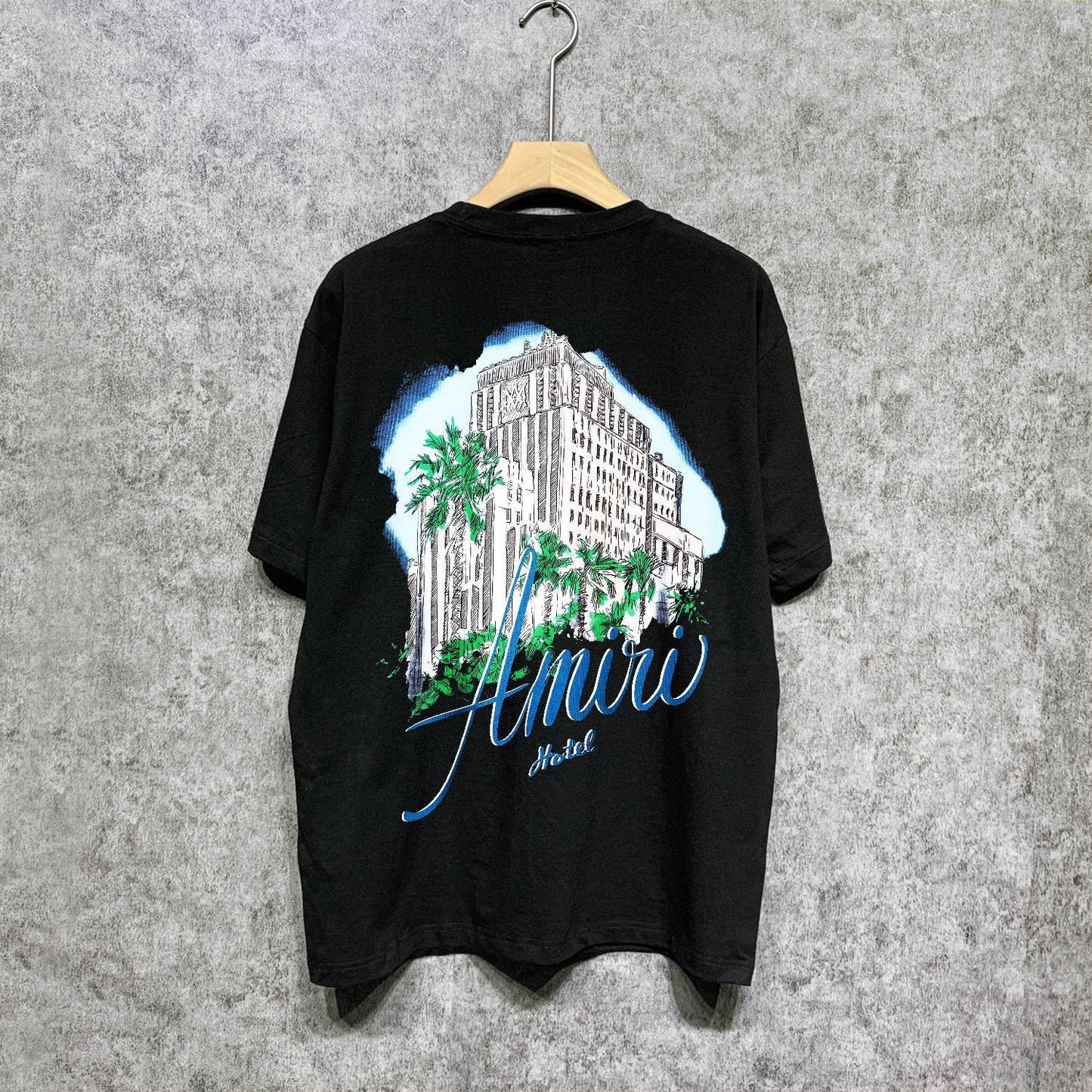 Amiri t shirts city forest printing short sleeve