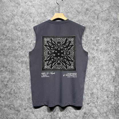 Amiri tank top simple logo square scarf printing