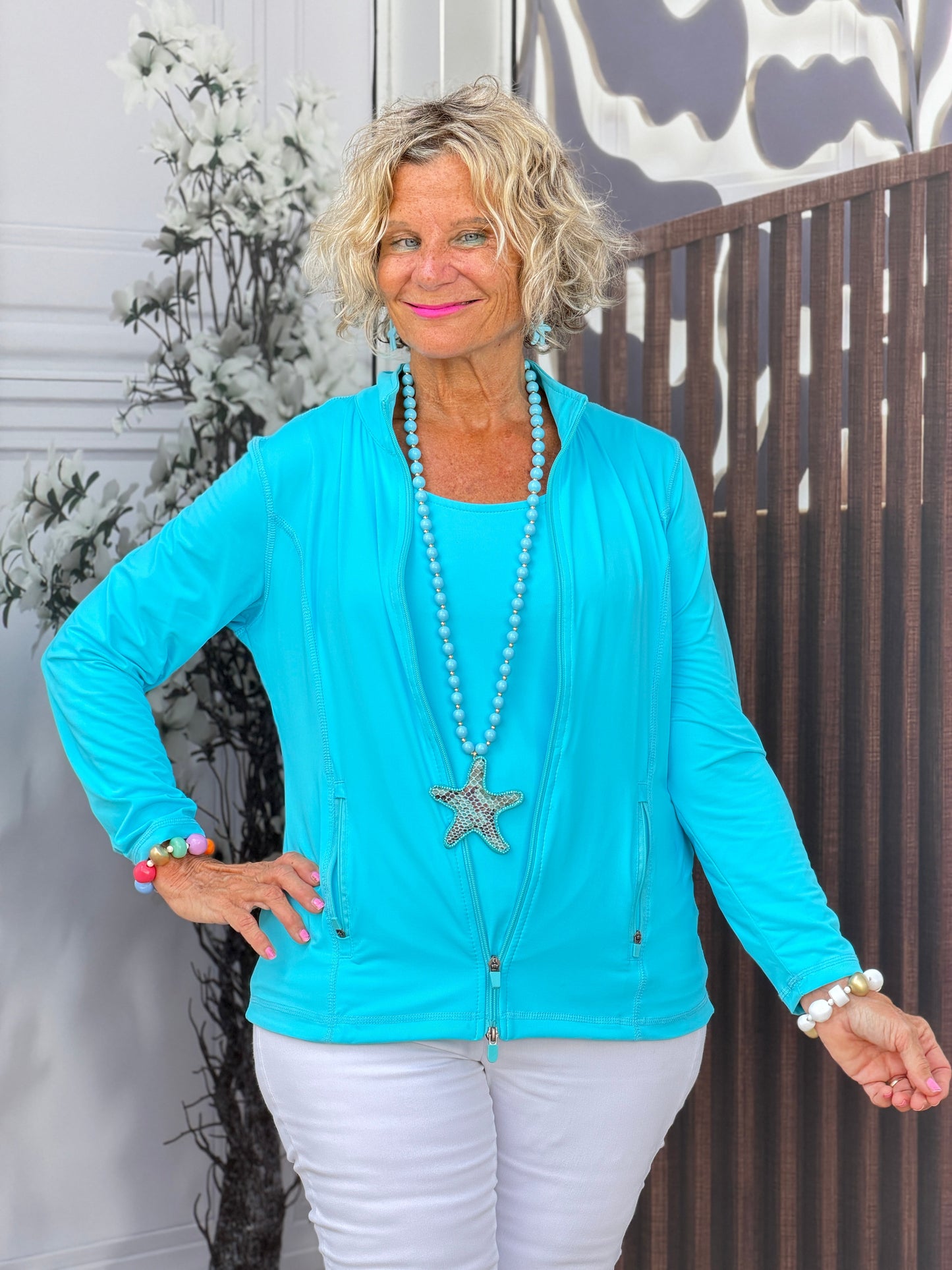 LULU-B AQUA FULL ZIPPER