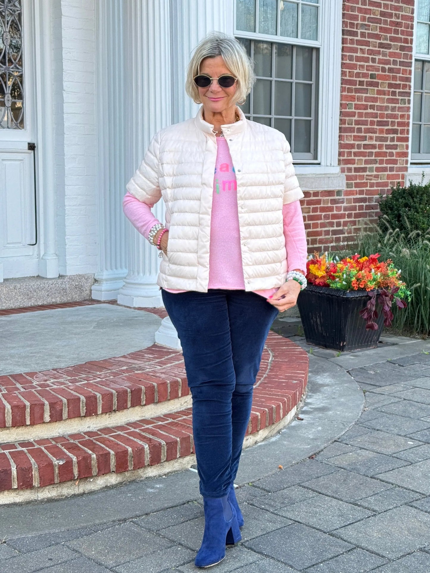LULU-B PINK SHORT SLEEVE PUFFER