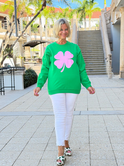 Glitter St. Pattys Day Sweatshirt - Womens St. Patricks Day