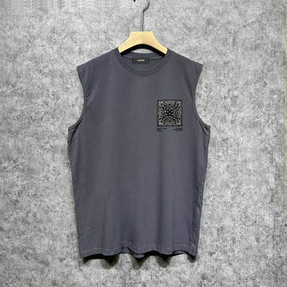 Amiri tank top simple logo square scarf printing