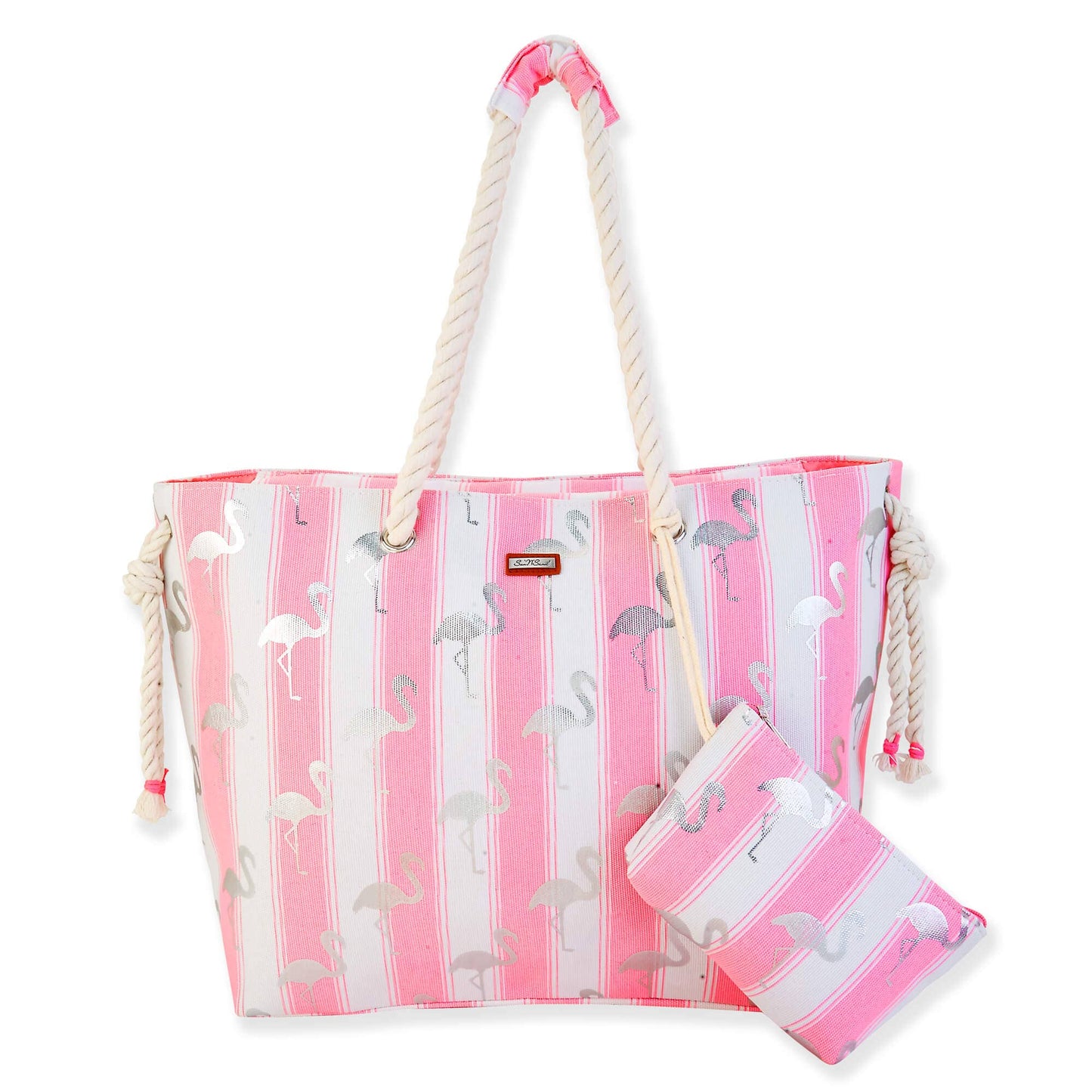 Flamingo, Poly Canvas Shoulder Tote