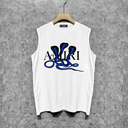 Amiri tank top new font cobra printing