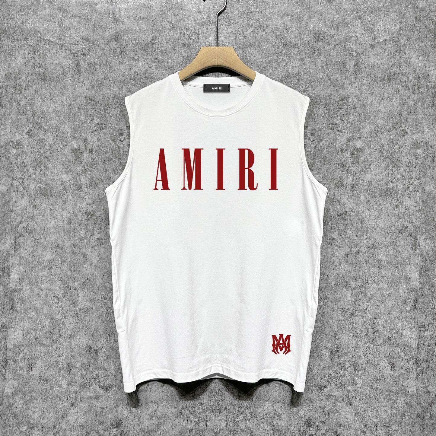 Amiri tank top letter spider printing