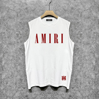 Amiri tank top letter spider printing