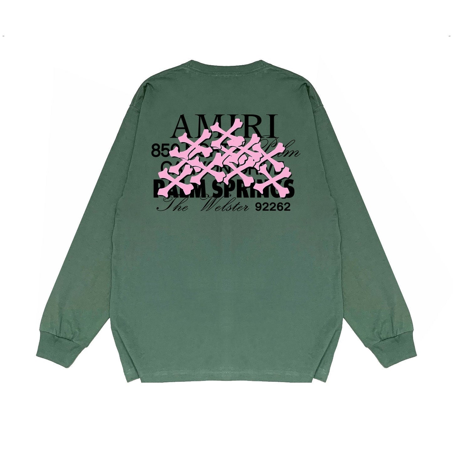 Amiri Long Sleeved Shirt Printed Trendy Pure Cotton