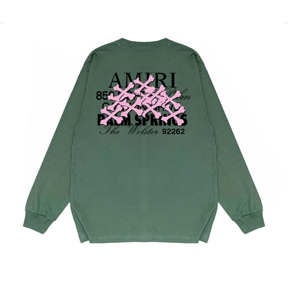 Amiri Long Sleeved Shirt Printed Trendy Pure Cotton