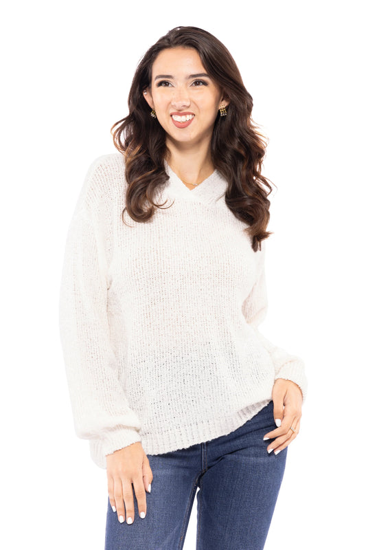 So Fine Women's Semi-Sheer Knit Lightweight Hoodie