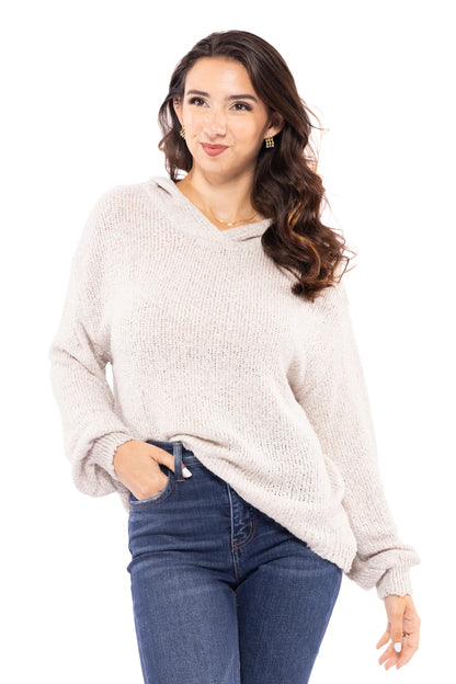 So Fine Women's Semi-Sheer Knit Lightweight Hoodie