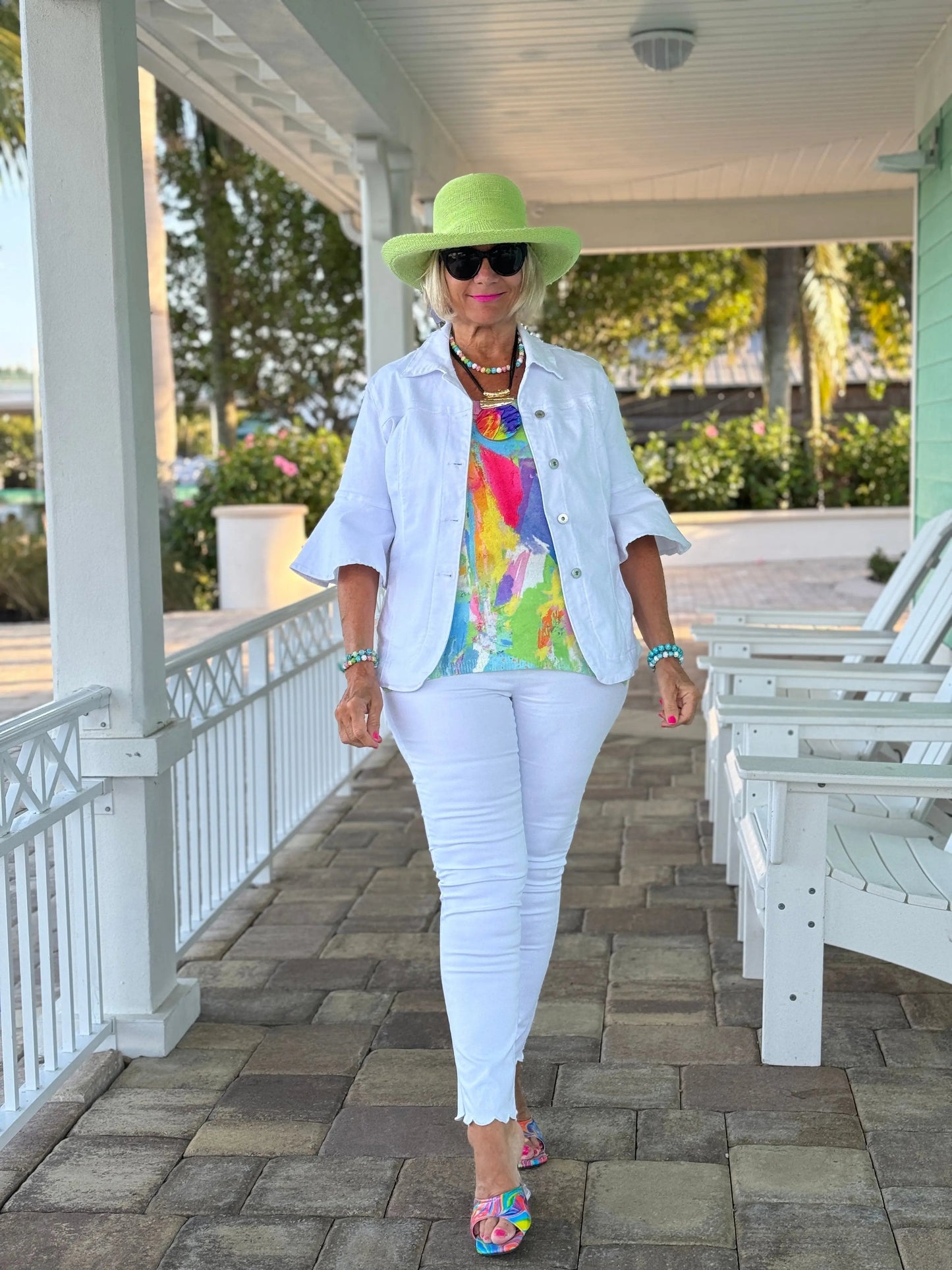 ETHYL WHITE SCALLOP JEANS