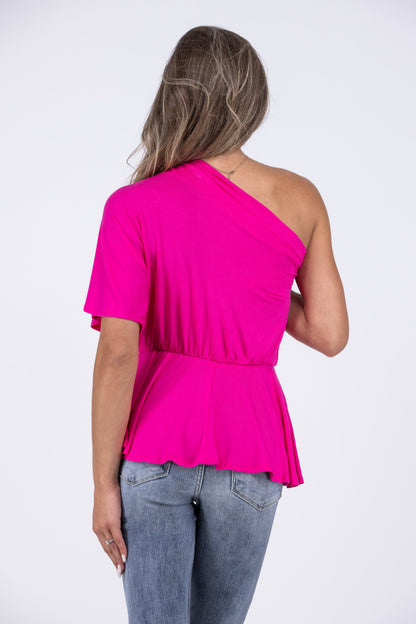 Dance The Night Away Women's Flowy One Shoulder Top
