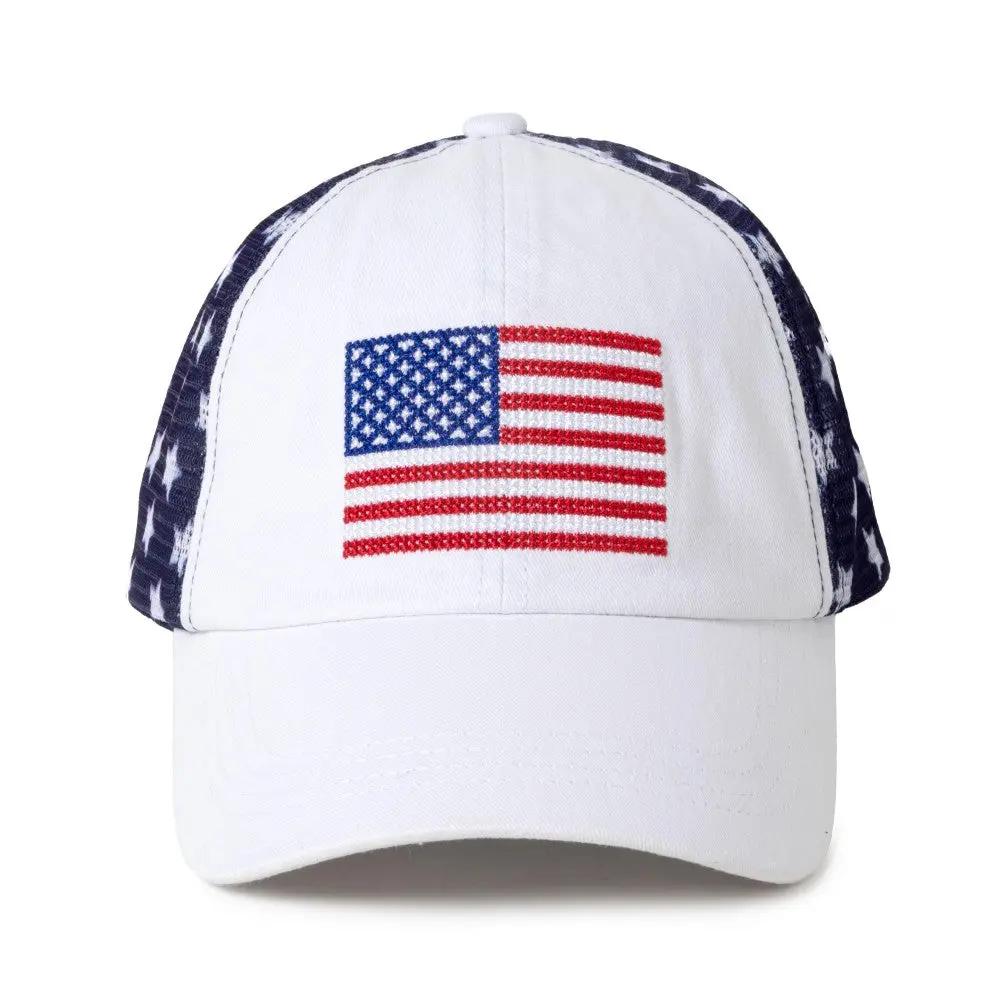 Cross StITCH American Flag BasebalL