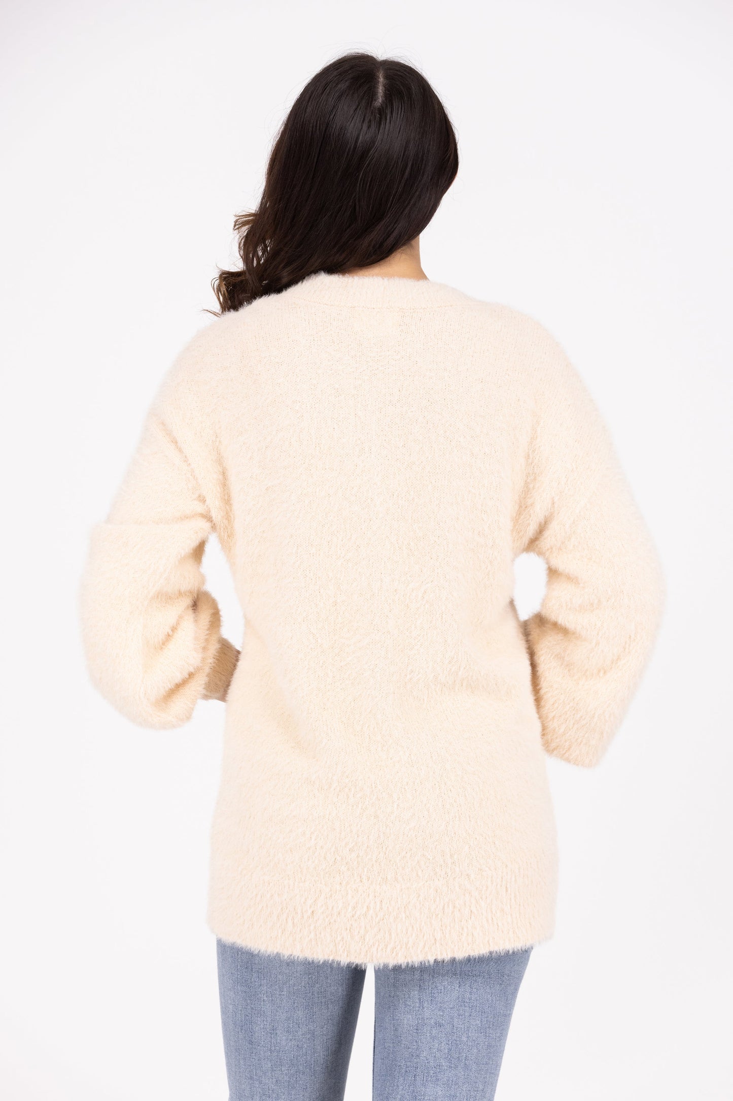 Total Show Off Women's V-Neck Long Sleeve Sweater