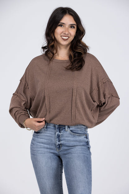 Orchard Day Women's Textured Long Sleeve Top