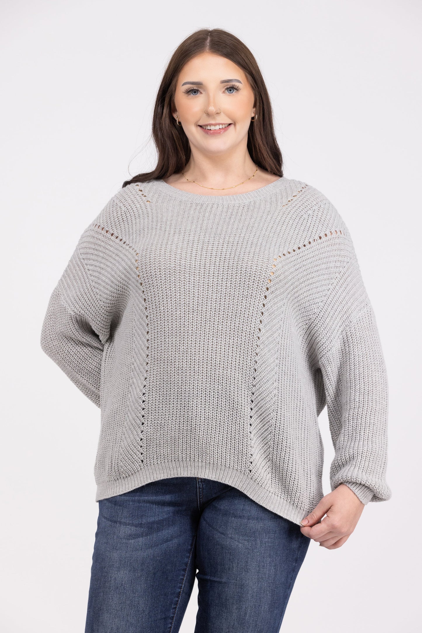 Seeing Diamonds Women's Classic Open Knit Sweater