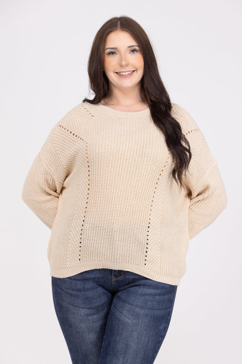 Seeing Diamonds Women's Classic Open Knit Sweater