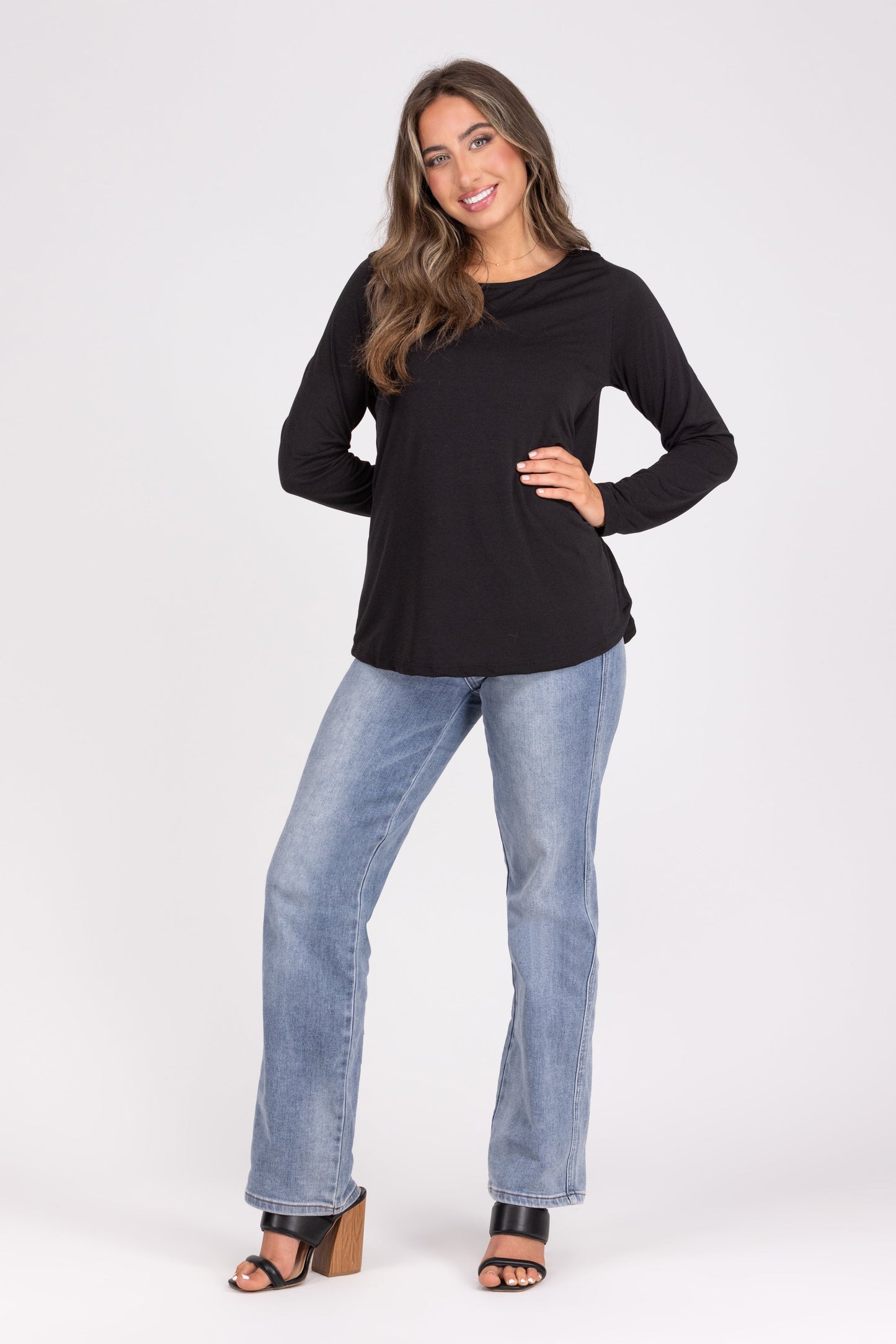 Reaching For You Women's Back Twist Long Sleeve Top