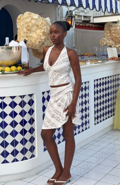 Gelato Girl Midi Skirt Off White