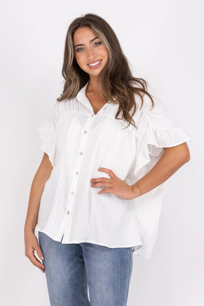 Wrinkle In Time Women's Loose Fit Short Sleeve Top