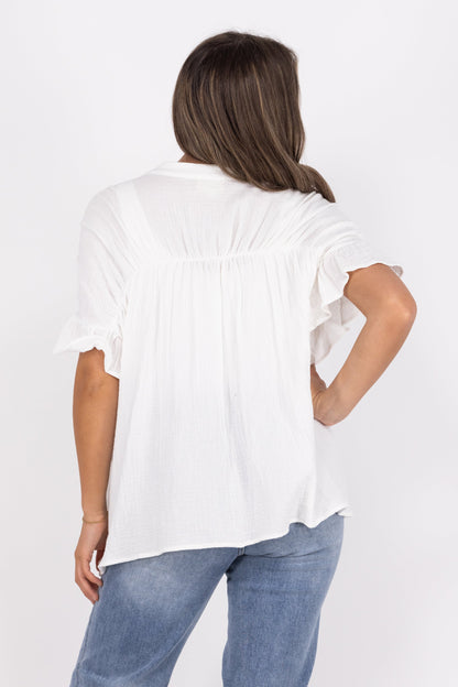 Wrinkle In Time Women's Loose Fit Short Sleeve Top