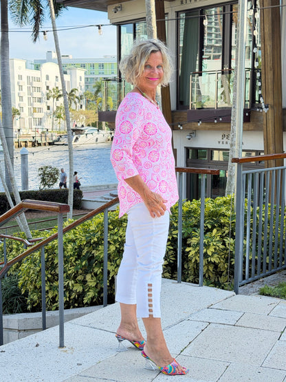 LULU B STARFISH HARBOR ASYMMETRIC TOP
