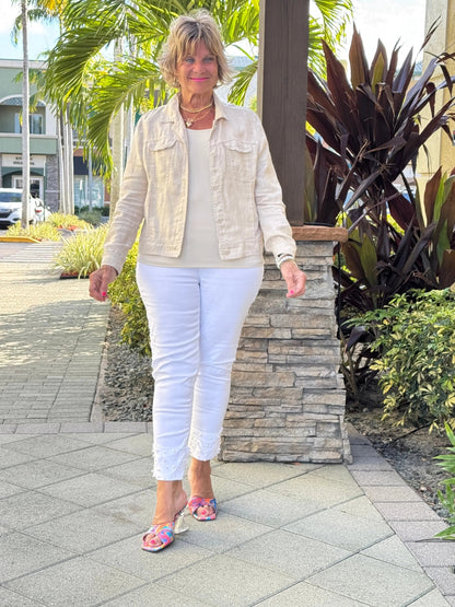 LULU B STONE LINEN JACKET