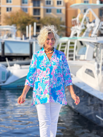 LULU B PALM BEACH SPALSH TUNIC