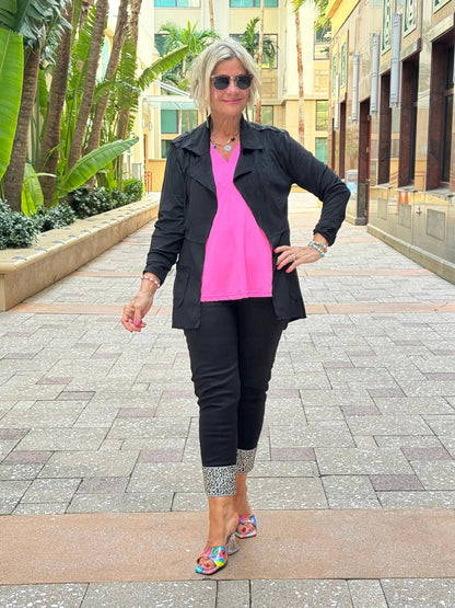 Ethyl  Power Dresser Blazer - Phoenix/BLACK