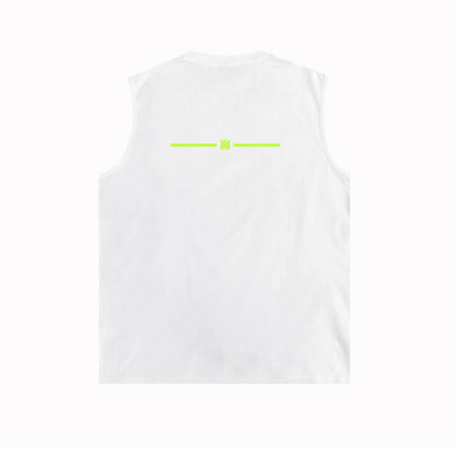 Amiri tank top small spider letter horizontal stripprinting