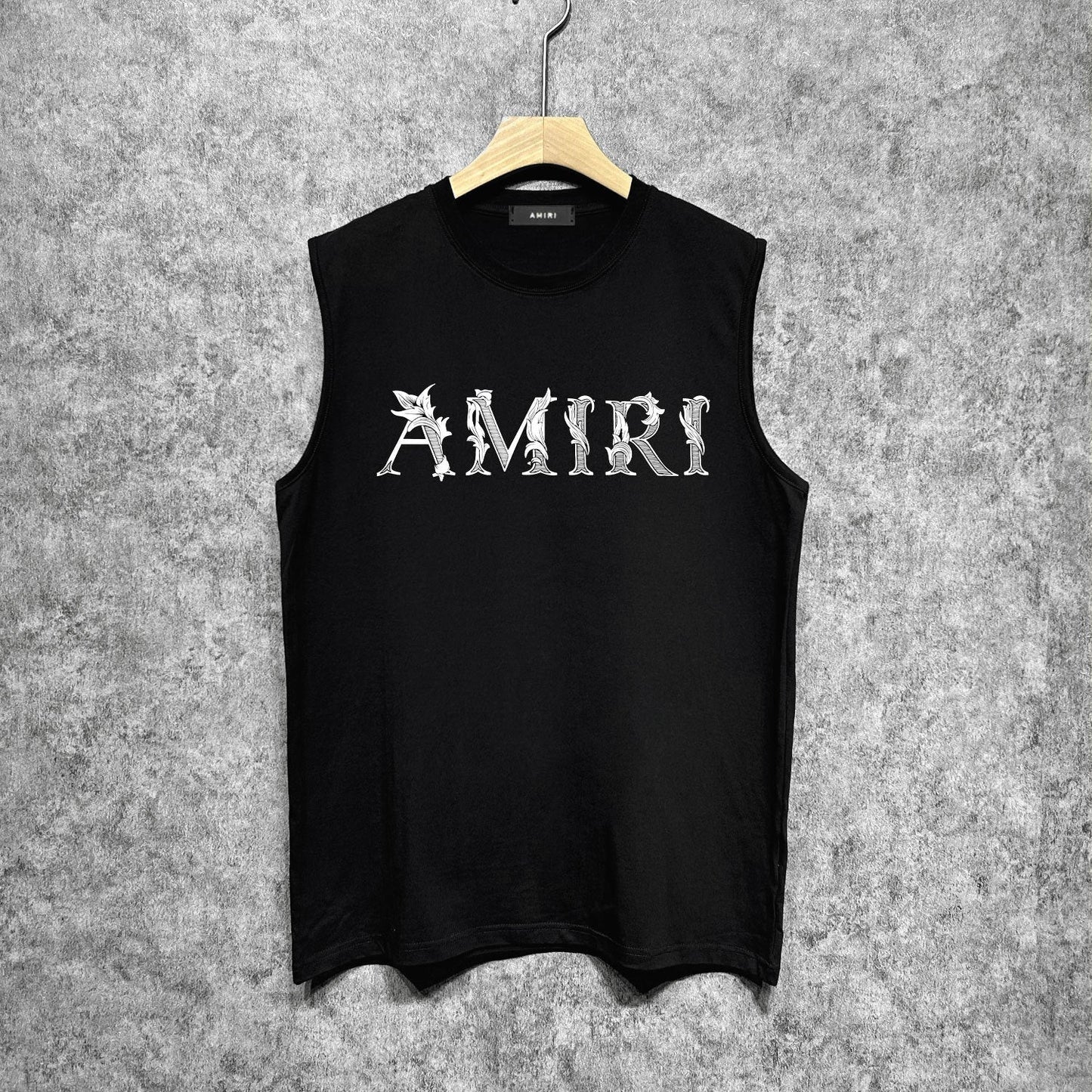 Amiri tank top with vine and man text printing