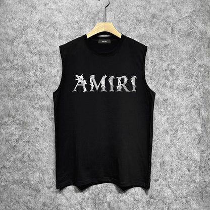 Amiri tank top with vine and man text printing