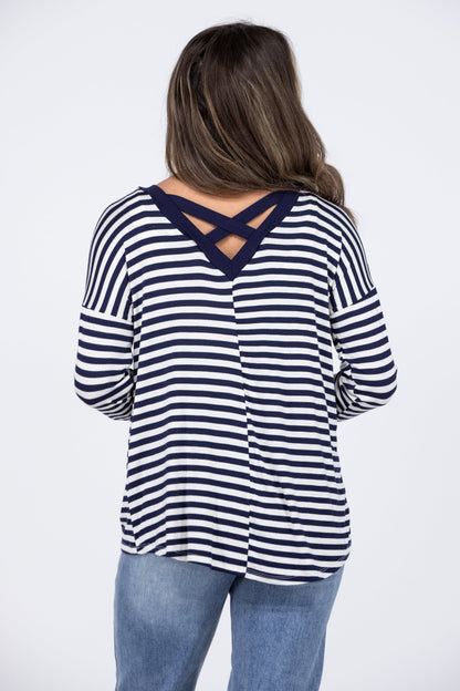 Days Gone By Women's Criss Cross Long Sleeve Top