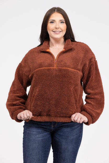 Friendly Fuzziness Women's Cozy 1/4 Zip Jacket