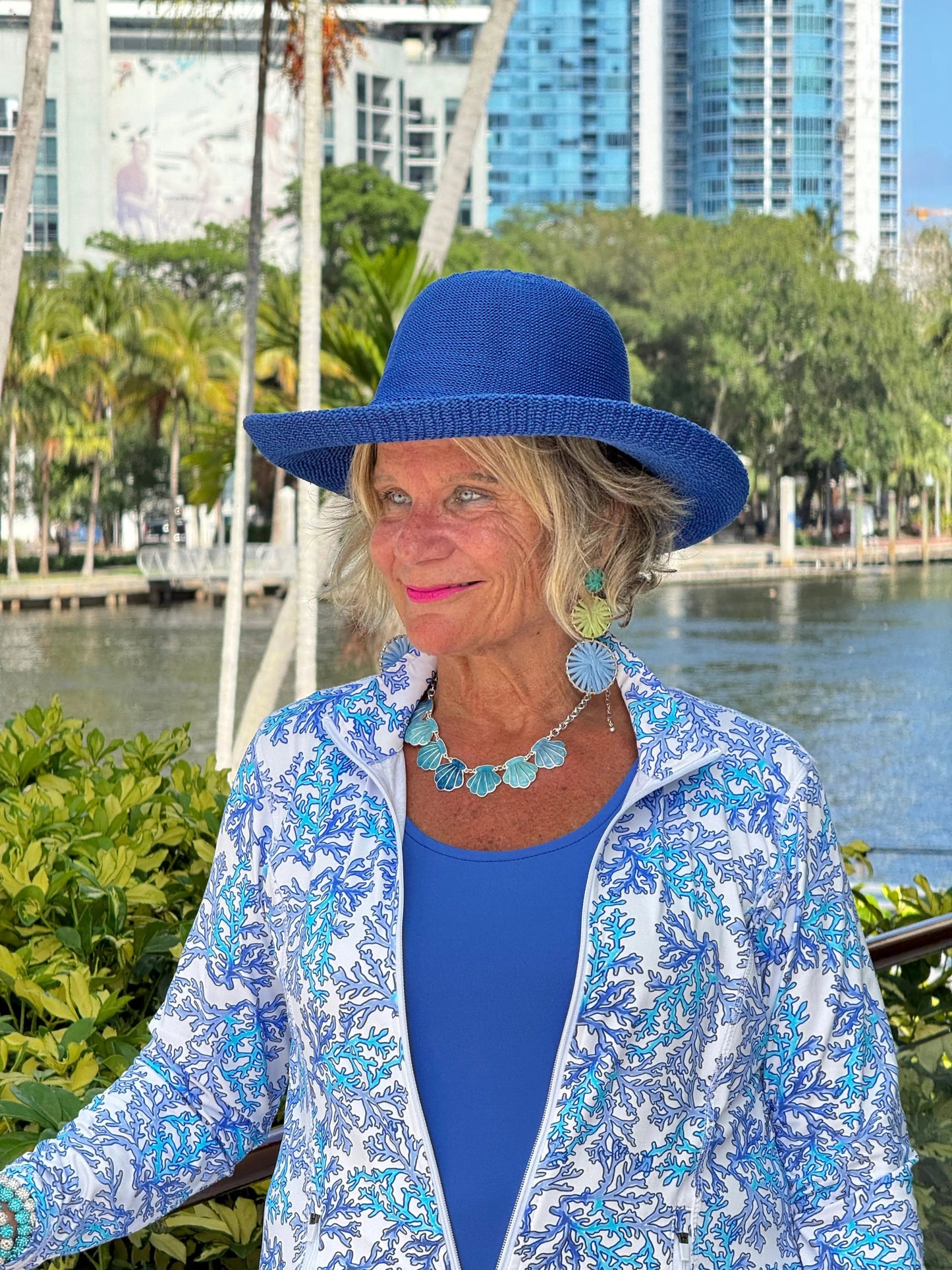 LULU B CORAL BREEZE FULL ZIPPER JACKET