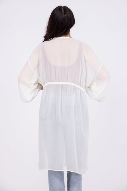 Make Me Feel Special Women's Sheer Front Tie Kimono