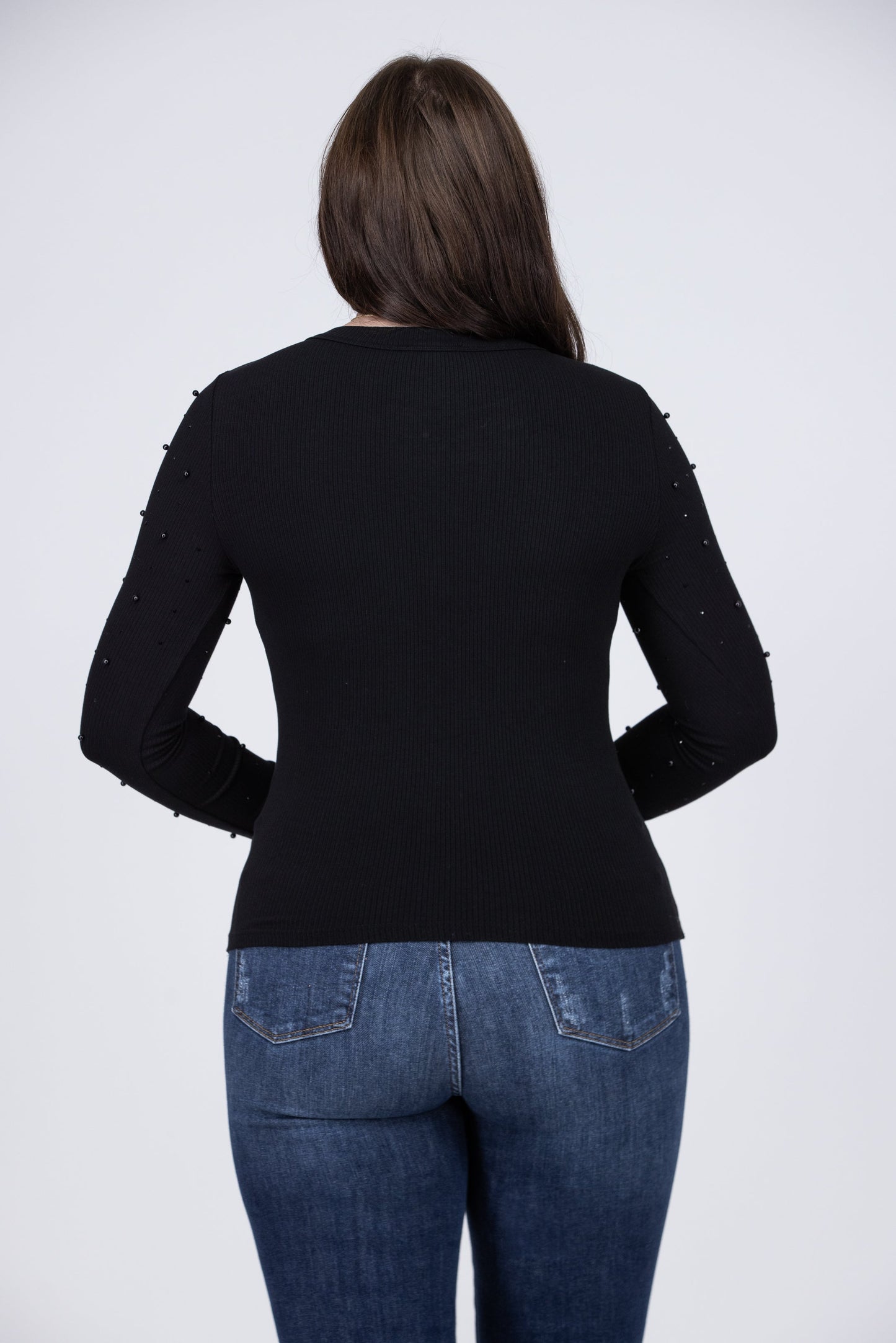 Dancing In Pearls Women's Tight Fit  Long Sleeve Top