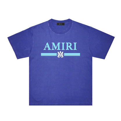 Amiri Washed Distressed T Shirt Printed Trendy Pure Cotton
